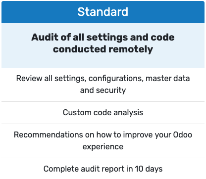 Odoo Audit - Standard