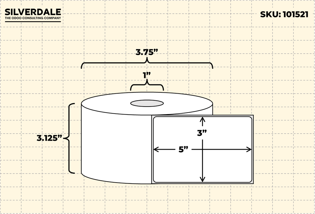 3x5 Blank Labels, Weatherproof, 1 Roll, 300 Labels