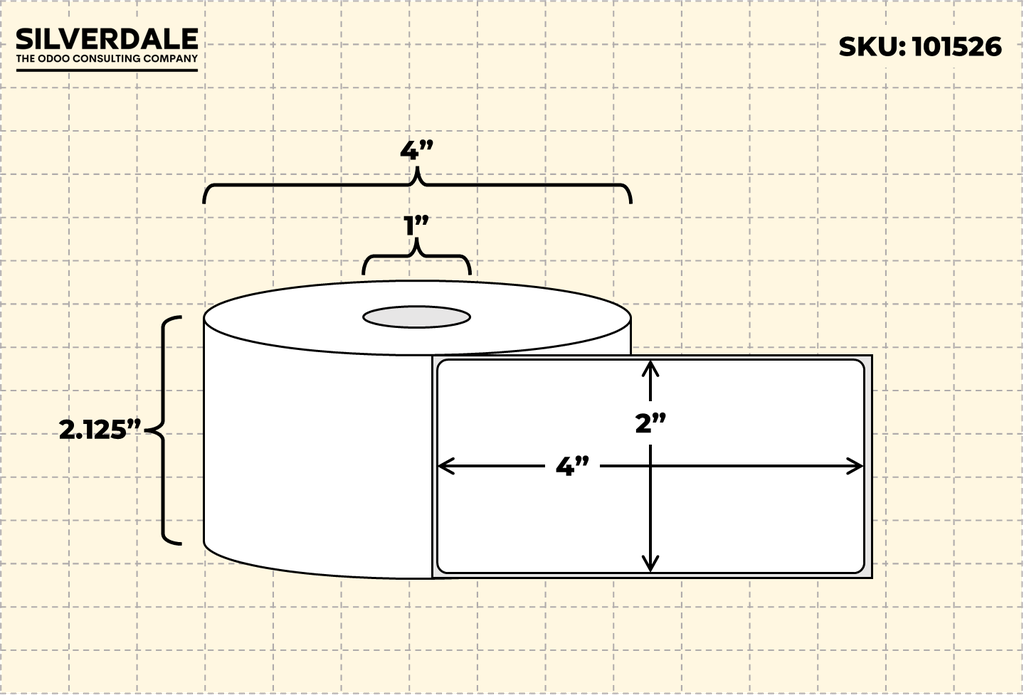 2x4 Blank Labels, Weatherproof, 1 Roll, 375 Labels