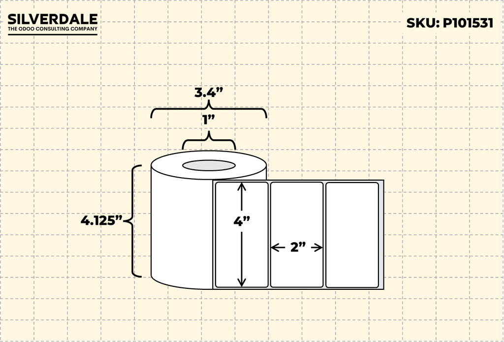 4x2 Blank Labels, 1 Roll, 750 Labels