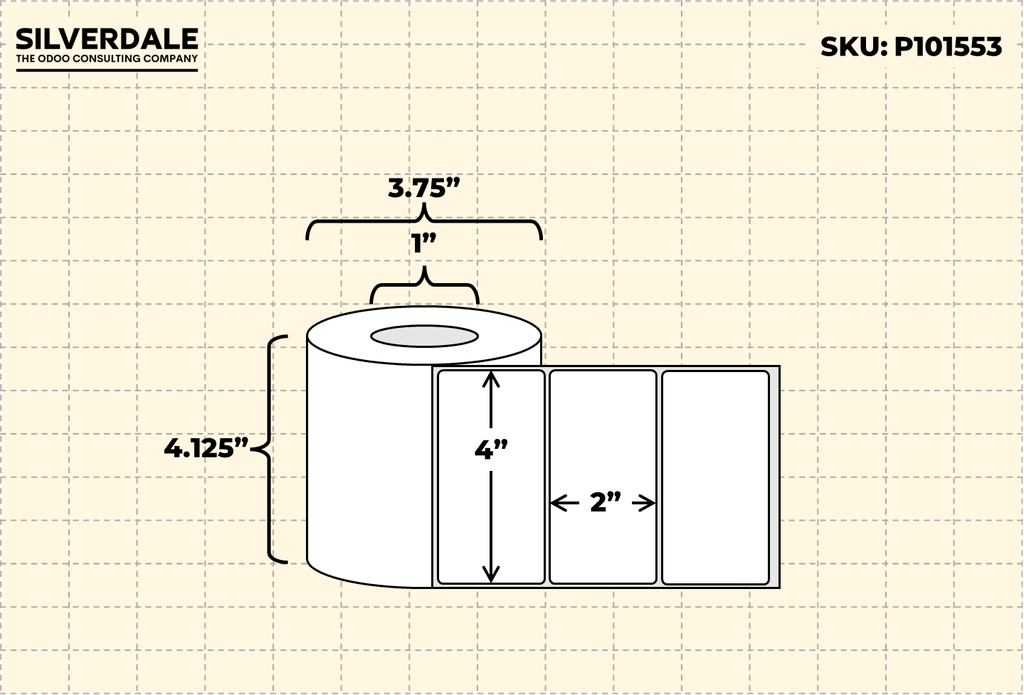 4x2 Blank Labels, Weatherproof, 1 Roll, 730 Labels