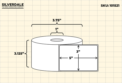 [P101521] 3x5 Blank Labels, Weatherproof, 1 Roll, 300 Labels