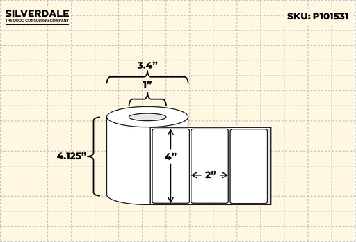 [P101531] 4x2 Blank Labels, 1 Roll, 750 Labels