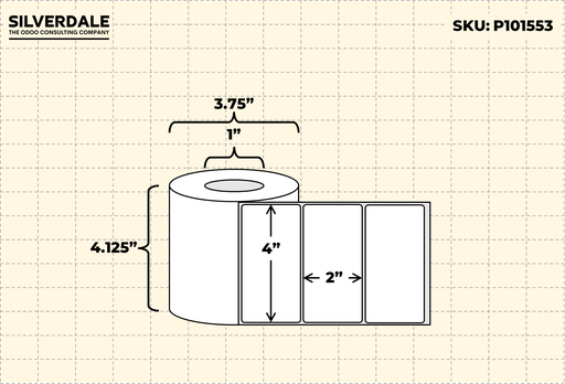 [P101553] 4x2 Blank Labels, Weatherproof, 1 Roll, 730 Labels