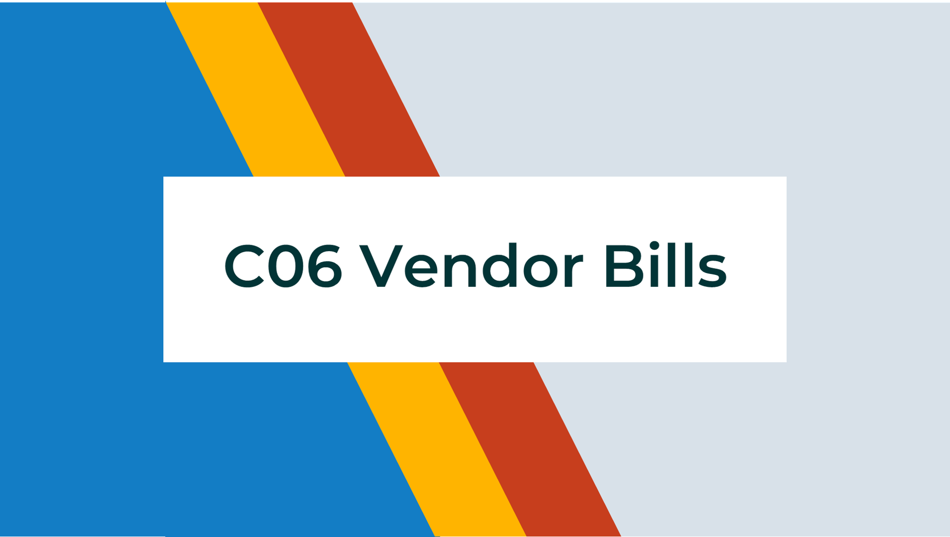 C06 - SBP - Vendor Bills